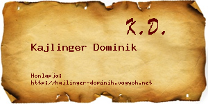 Kajlinger Dominik névjegykártya